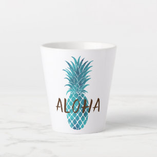 Türkisblau Tropischer Ananas Aloha Milchtasse