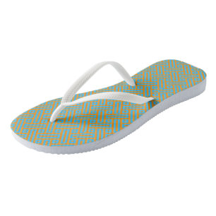 Türkisblau und orange flip flops