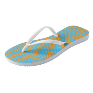 Türkisblau und orange flip flops