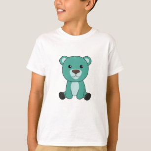 Türkisblaue Bärenfarben Niedlicher Tiere Teddy T-Shirt
