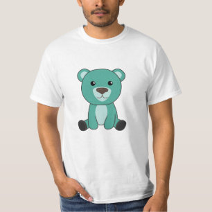 Türkisblaue Bärenfarben Niedlicher Tiere Teddy T-Shirt