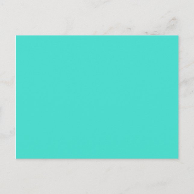 Türkisblaue Farbe grün-blau Postkarte (Vorderseite)