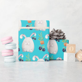 Türkisblaue, farbenfrohe Wasserfarbenpracht Geschenkpapier
