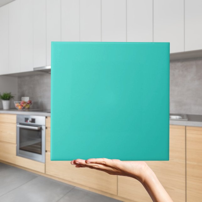 Türkisblaue Farbtafel Fliese (Modern plain turquoise blue Tile
)