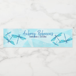 Türkisblaue Flaschenetiketten Wasserflaschenetikett