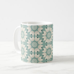 Türkisblaue Frühlingsblumen Kaffeetasse