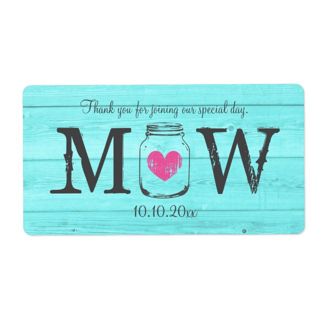 Türkisblaue Glaskeramik Hochzeitswasserflaschen (Vorne)