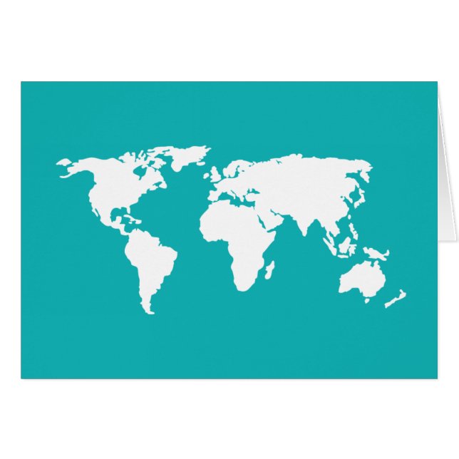 Türkisblaue Karte (Vorderseite (Horizontal))