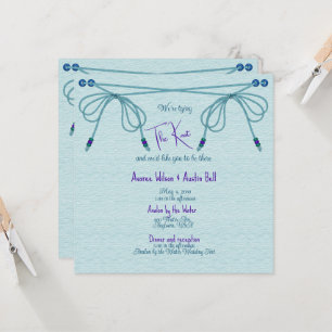 Türkisblaue Liebe Knots Hochzeit