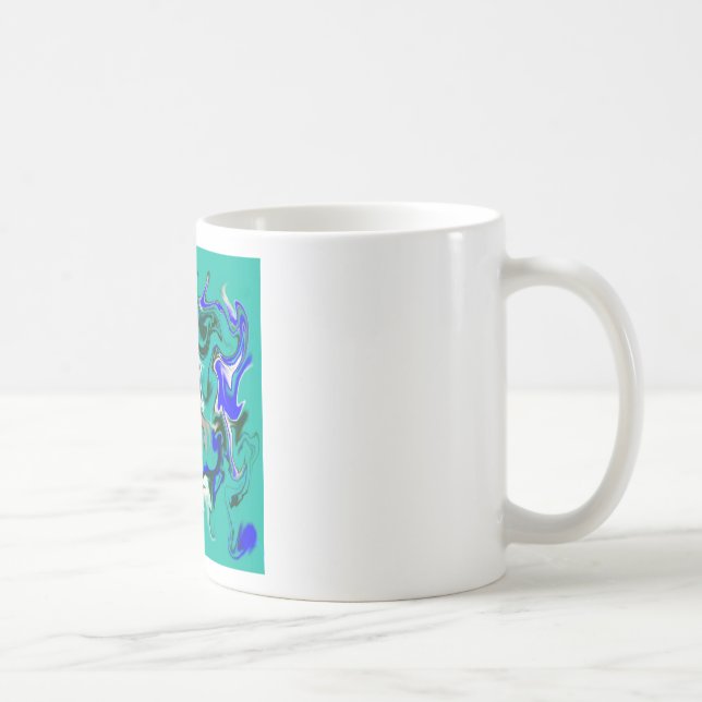 Türkisblaue Marmorstruktur Tasse (Rechts)