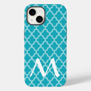 Türkisblaue marokkanische Moods Quatrefoil Case-Mate iPhone Hülle