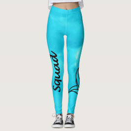 Türkisblaue Meerjungfrauen Leggings