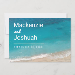 Türkisblaue Ocean Verlobung Foto Beach Hochzeit Save The Date