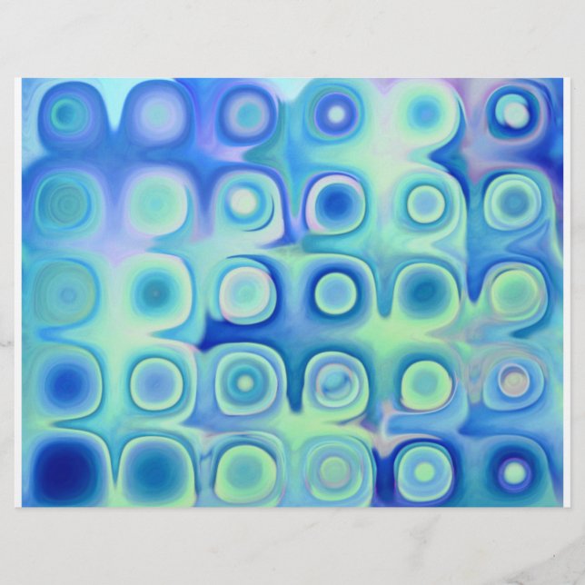 Türkisblaue Ozeanfarben - Scrapbook Paper Letterhe (Vorderseite)