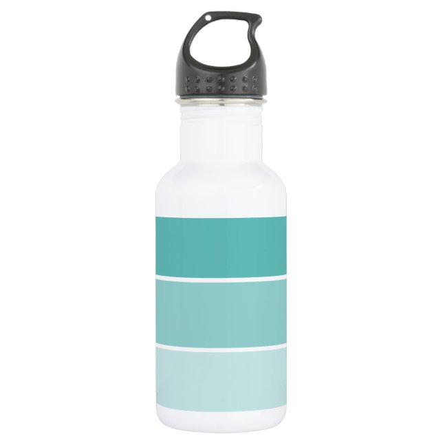 Türkisblaue Paint Chip Trinkflasche (Vorderseite)