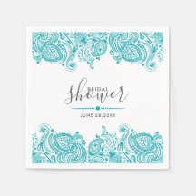 Türkisblaue Paisley-Spitze