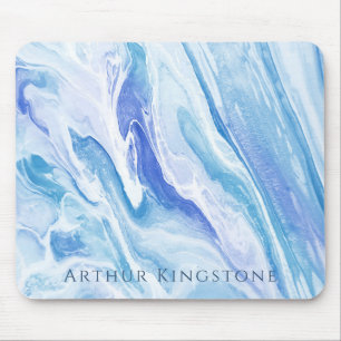 Türkisblaue Seascape-Marmor individuell anpassbar Mousepad