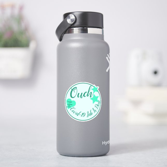Türkisblaue Stars mit Herzform Aufkleber (HydroFlask)