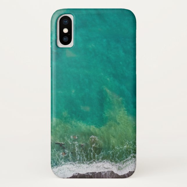 Türkisblaue Strand Case-Mate iPhone Hülle (Rückseite)