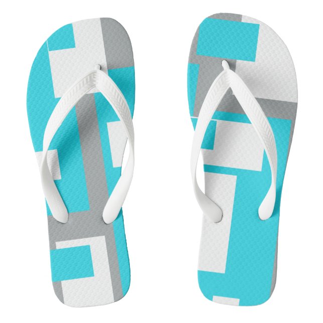 Türkisblaue Tranquility Funky Flip Flops (Fußbett)