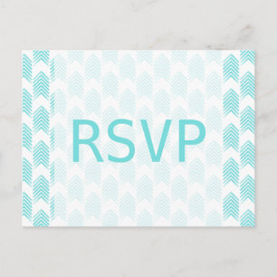 Türkisblaue Tribal Arrows Response Postkarte