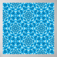 Türkisblaues geometrisches, nahtloses Muster i