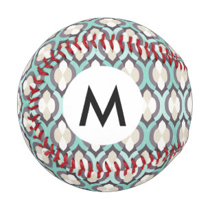 Türkisblaues marokkanisches Muster Baseball