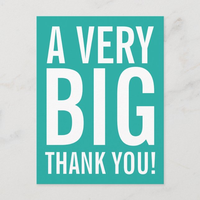 Türkisblauhochzeit danken Ihnen Postkarten (Vorderseite)