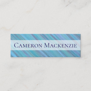 Türkisbüro   Blauer Aquamariner, Cooler Pinselst Mini Visitenkarte