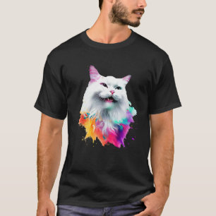 Türkisch Angora Bunte Farbspritzer, Abstrakt A T-Shirt
