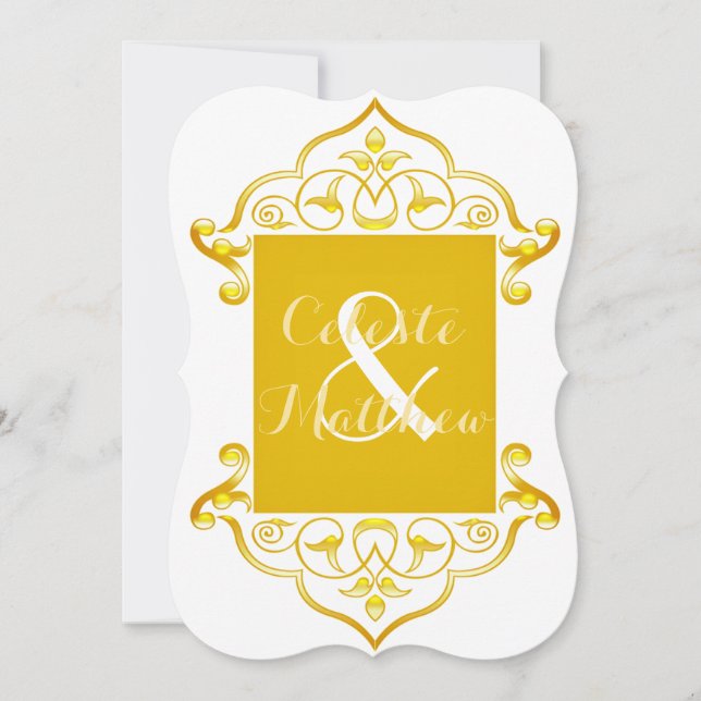 Türkisch-arabisch-marokkanische Hochzeit oder Part Einladung (Vorderseite)