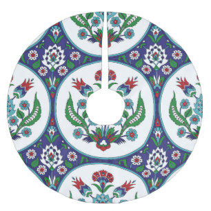 Türkisch arabisch, Tulpe Blume, nahtlos Muster. Polyester Weihnachtsbaumdecke