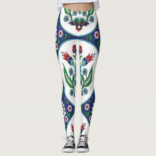 Türkisch Arabisch, Tulpenblumen, nahtloses Muster. Leggings