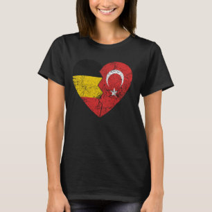 Türkisch belgische Flagge Herz Belgien Türkei Flag T-Shirt