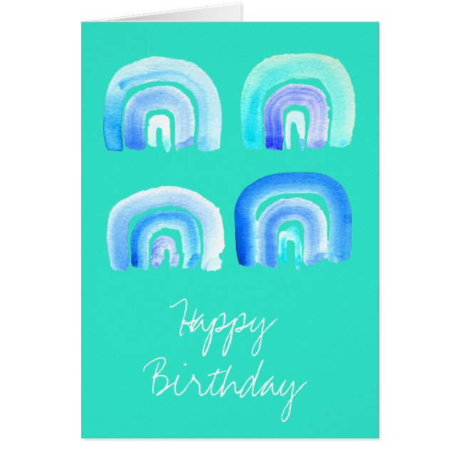 Türkisch-blaues Regenbogenretro (Vorne)