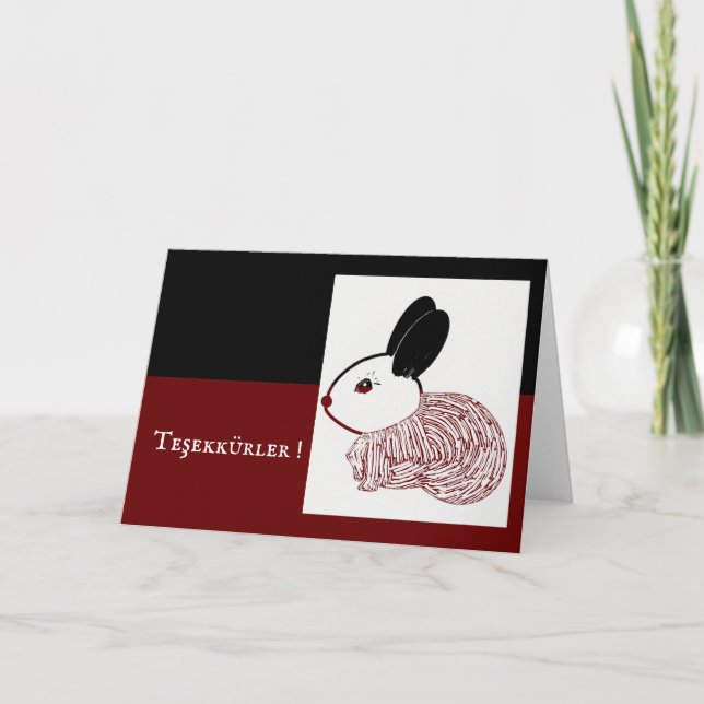 Türkisch Dankeskarte (Vorderseite)