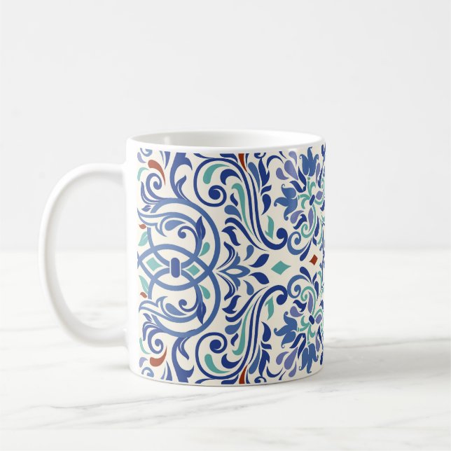 Türkisch farbig: Endlose Tile Elegance. Kaffeetasse (Links)