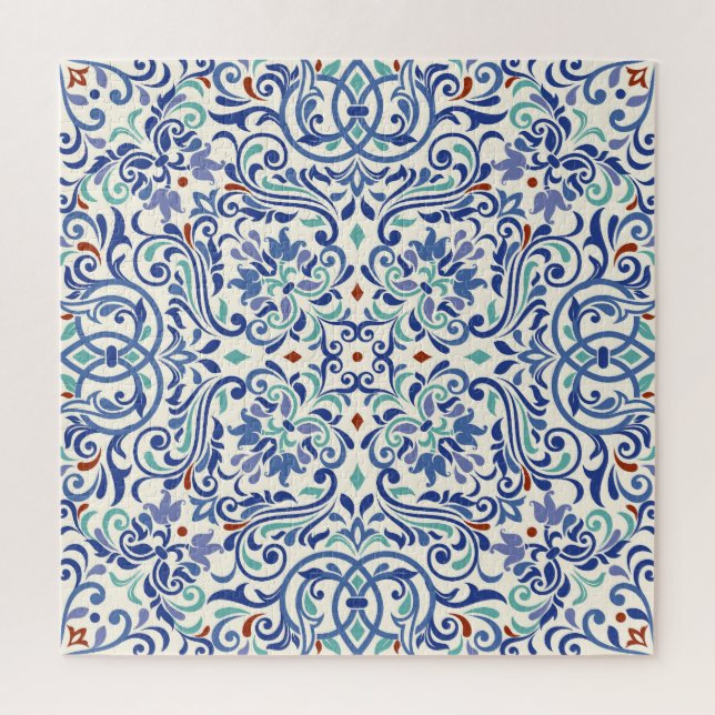 Türkisch farbig: Endlose Tile Elegance. Puzzle (Vertikal)