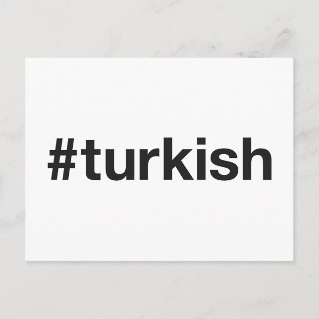 TÜRKISCH Hashtag Postkarte (Vorderseite)