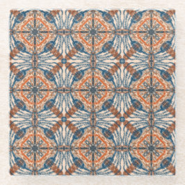 Türkisch Inspiriert: texturierte Marine & Terracot Glasuntersetzer