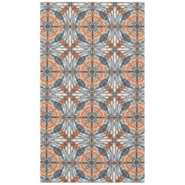 Türkisch Inspiriert: texturierte Marine & Terracot Tischdecke