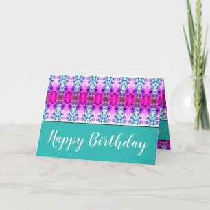 Türkisch mit Lila und rosa Karte