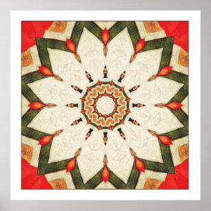 Türkisch Red Mandala Poster