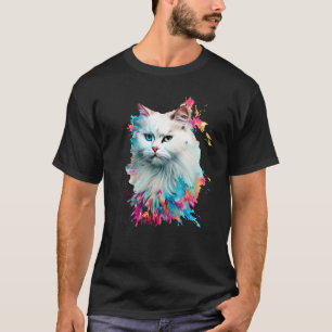Türkische Angora Bunte Farbspritzer, Abstrakt T-Shirt