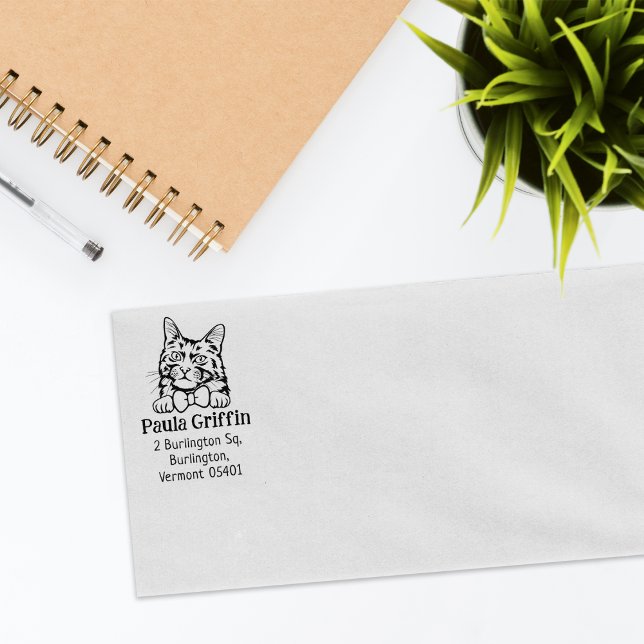 Türkische Angora Cat Rücksendeadresse Gummistempel (Von Creator hochgeladen)