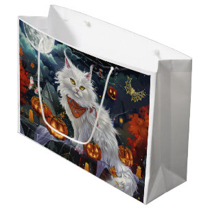 Türkische Angora-Katze Halloween Gruselig Große Geschenktüte