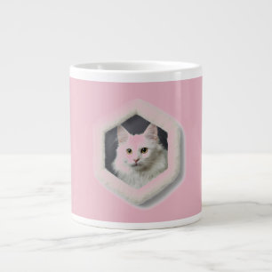 Türkische Angora-Katze in einem Rahmen  Jumbo-Tasse