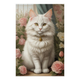 Türkische Angora-Katze Poster