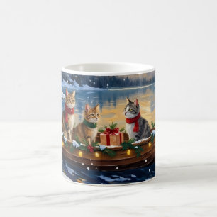 Türkische Angora-Katze Weihnachtsboot Urlaub Kaffeetasse