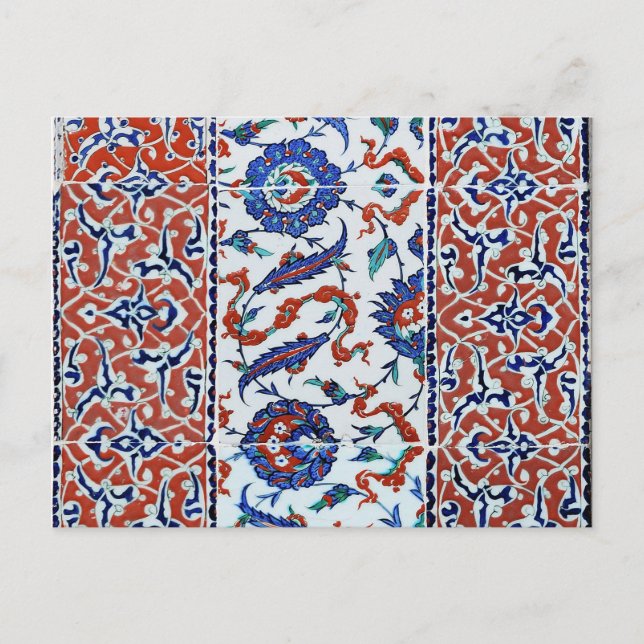 Türkische Blumenfliesen Postkarte (Vorderseite)